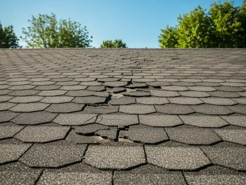Повреден покрив нуждаещ се от спешна профилактика